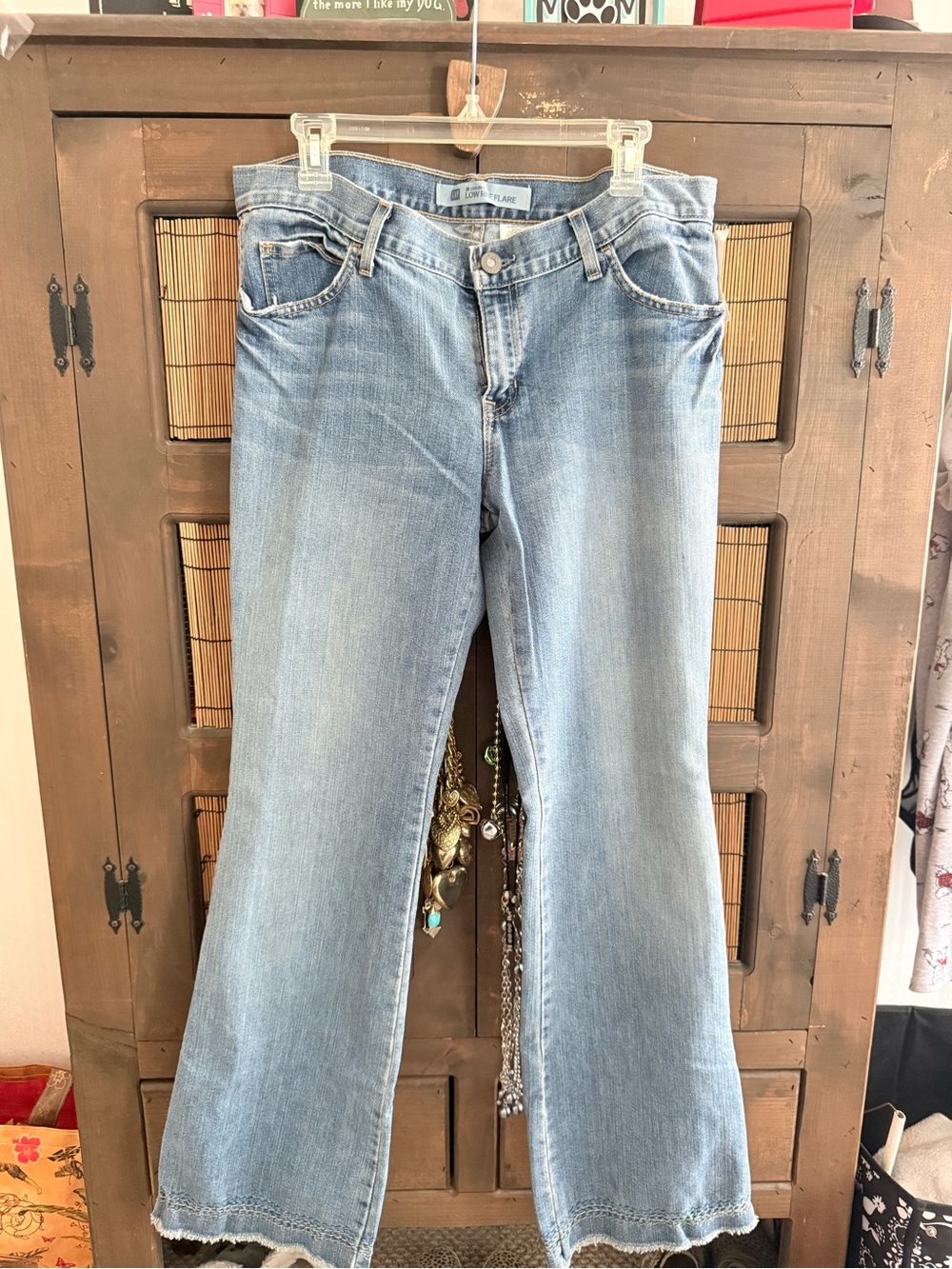 Hand-Embroidered Denim Blue Jeans - Sunset Landscape by GAP - Picture 3 of 6